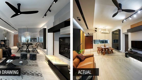 Living Room Interior Design and Renovation Singapore - Carpenters
