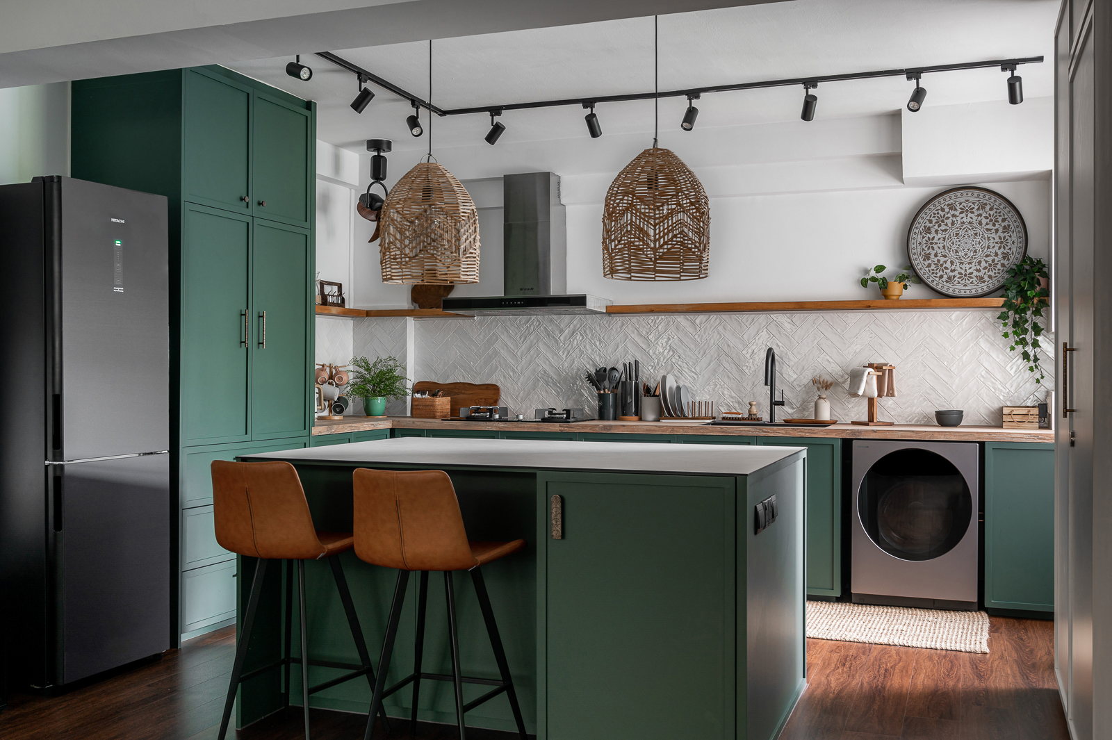 herringbone backsplash