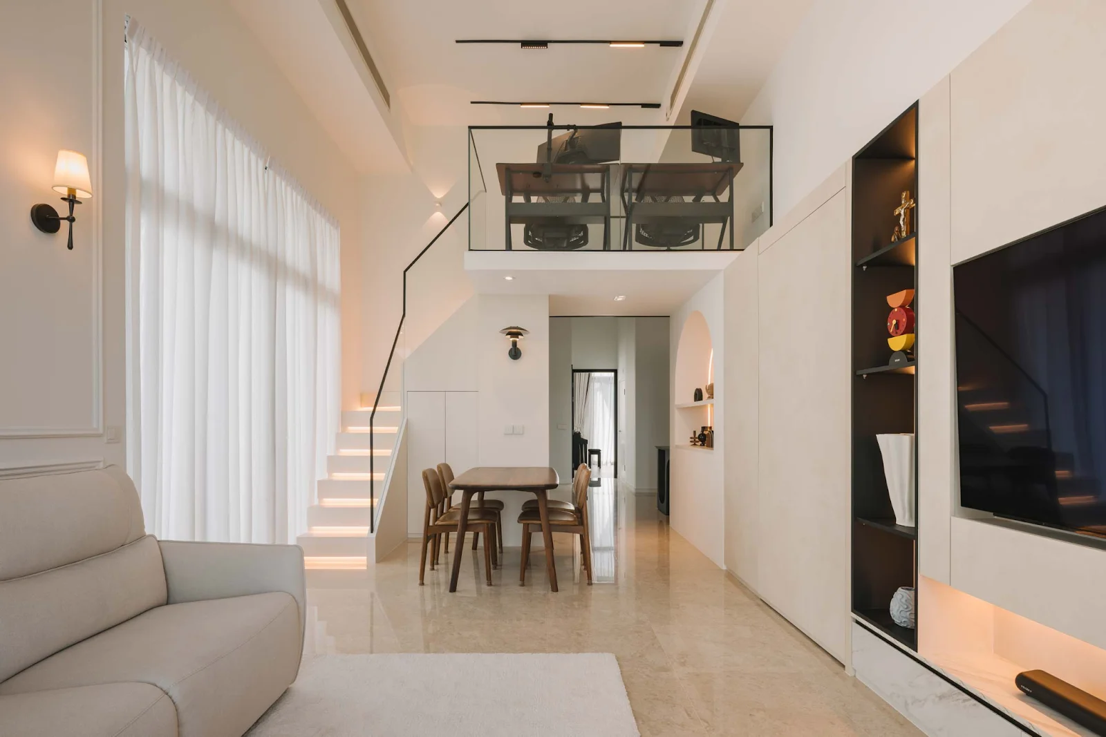 Modern houses interior design idea for HDB in Singapore