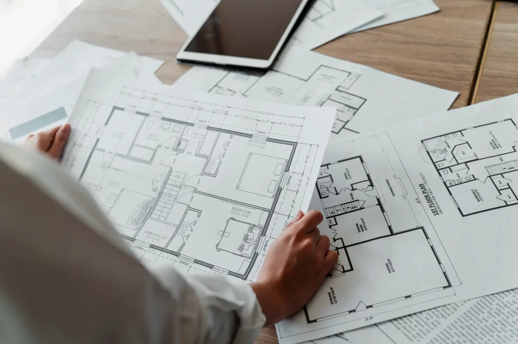 floor plans featuring black areas. These areas indicate structural areas, and shouldn't be torn down or drilled into
